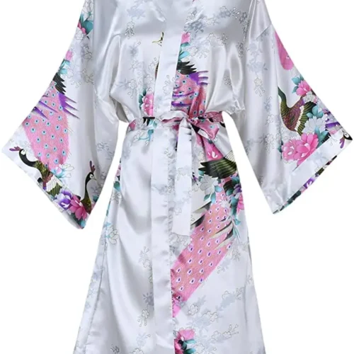 kf-S2297077dcc1f4700be5afed6ba22eb3dy Zijde Satijn Bruiloft Bruid Bruidsmeisje Gewaad Bloemen Badjas Korte Kimono Robe Nacht Gewaad Badjas Mode Kamerjas Voor Vrouwen
