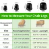 kf-S6298d9ef1c204cc1b02ef7d01b2841d1G 8pcs Round Table Chair Leg Floor Protector Foot Cover Black Anti- Slip Silicone Furniture Feet No Scratches for Hardwood Floors